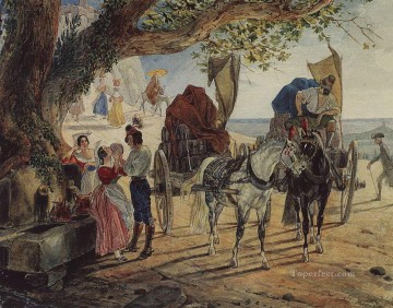 paseo por albano 1833 Karl Bryullov Pinturas al óleo